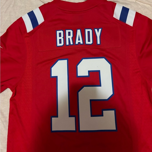 NFL New England Patriots alternate red Tom Brady jersey size S like new - Picture 2 of 5
